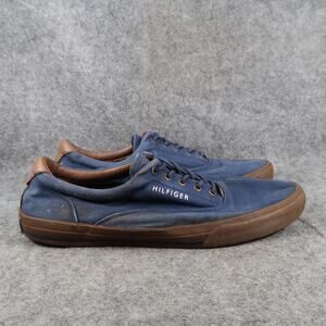 Tommy Hilfiger Shoes Mens 9.5 Casual Sneakers Lace Up Lifestyle Blue Brown Flat